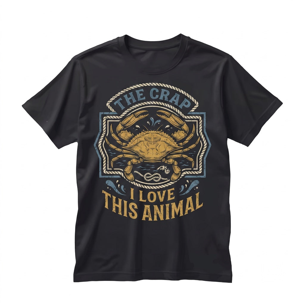 I Love This Animal The Crap Crab Vintage Graphic Apparel Unisex TShirt