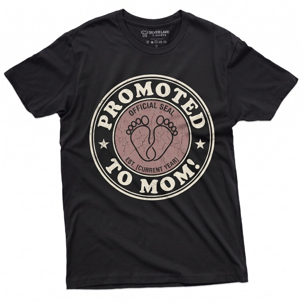 Promoted To Mommy Gender Reveal Party Baby Announcement New Mom Unisex TShirt