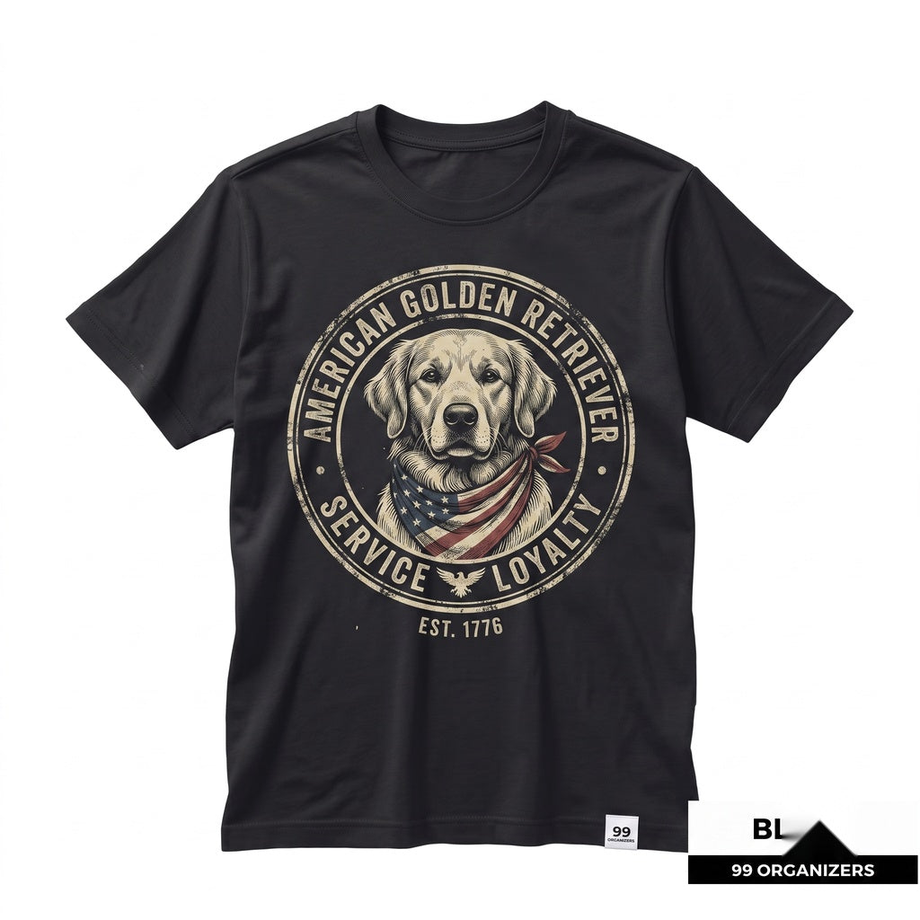 Patriotic Dog 4th of July Personalized Portrait American Flag Bandana Gift Graphic Unisex TShirt