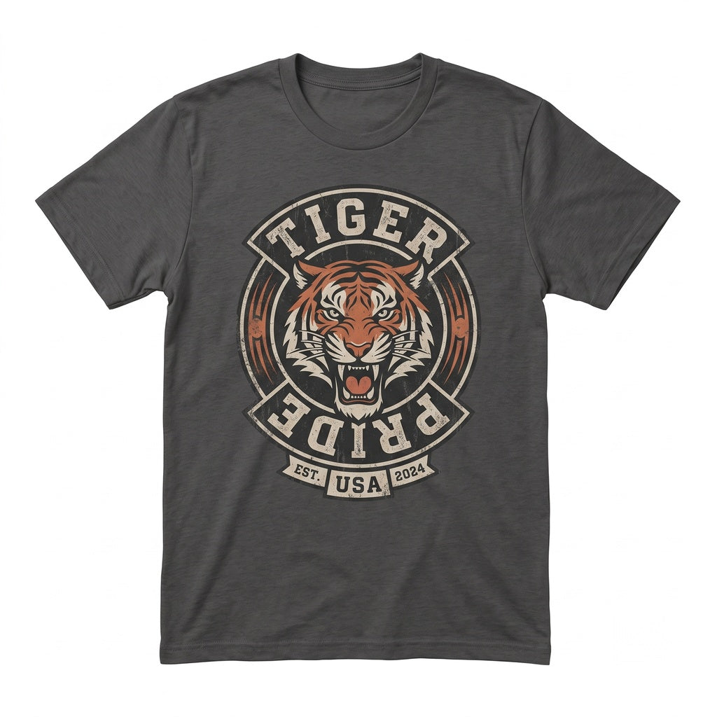 Tiger Pride Football Game Day Tailgate Graphic Pullover Sports Apparel Unisex TShirt