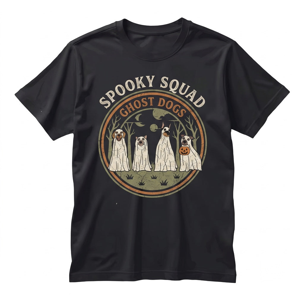 Spooky Season Ghost Dog Happy Halloween Crewneck Sweater Unisex TShirt