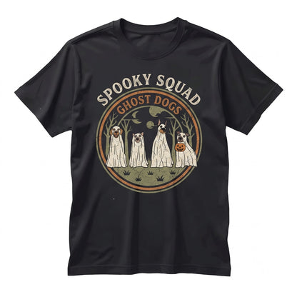 Spooky Season Ghost Dog Happy Halloween Crewneck Sweater Unisex TShirt
