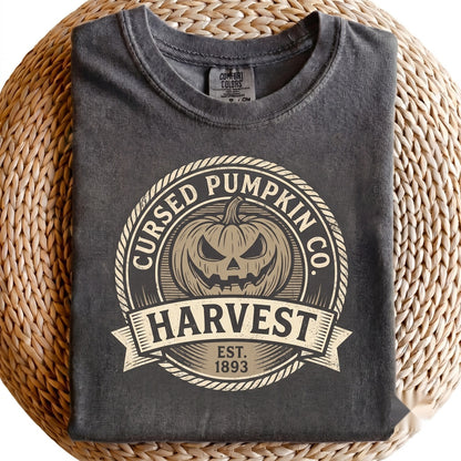Jack-O-Lantern Halloween Spooky Graveyard Haunted House Pumpkin Fall Graphic Unisex TShirt