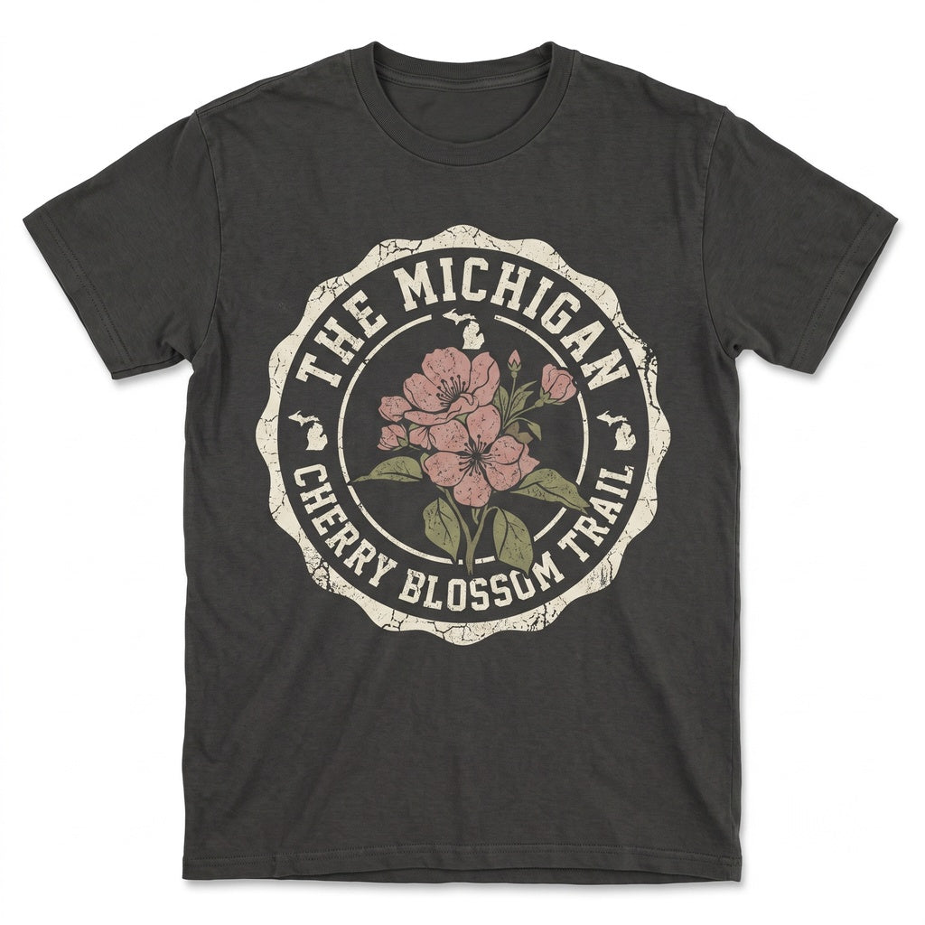 Michigan Apple Blossom Botanical Gardening Souvenir Travel Gift for Mother Girlfriend Unisex TShirt