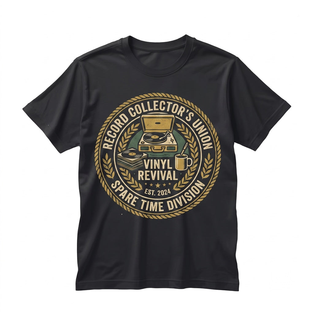 Retro Vinyl Record Turntable Graphic Audiophile Music Lover Gift Unisex TShirt