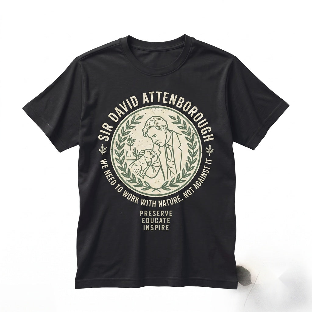 David Attenborough Tribute Retro 90s Vintage Graphic Nature Host Wildlife Icon Unisex TShirt