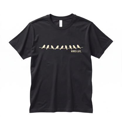 Birds on a Wire Graphic Tee Nature Lover Gift Apparel Unisex TShirt