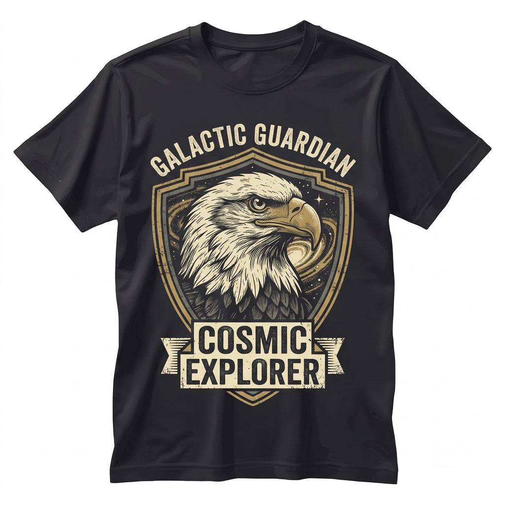 Vintage 90s Bald Eagle Galaxy Wild Nature Planets Graphic Wildlife Aesthetic Gift for Men Women Unisex TShirt