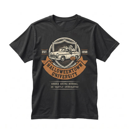 Vintage Halloween University Spooky Pumpkin Crewneck Fall Graphic Apparel Unisex TShirt