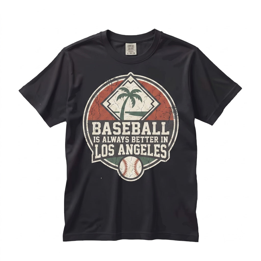 Baseball is Better in Los Angeles Vintage LA Sports Fan Graphic Unisex TShirt