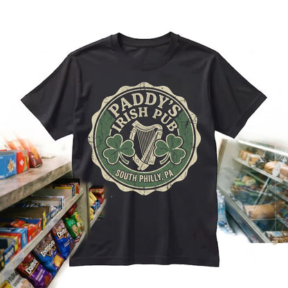 Paddys Pub Graphic Logo Irish Bar Philadelphia Sitcom Novelty Vintage Apparel Unisex TShirt