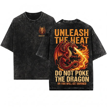 If You Cant Take Heat Do Not Poke Dragon Funny Saying Lovers Gift Spitfire Unisex Wash T-Shirt