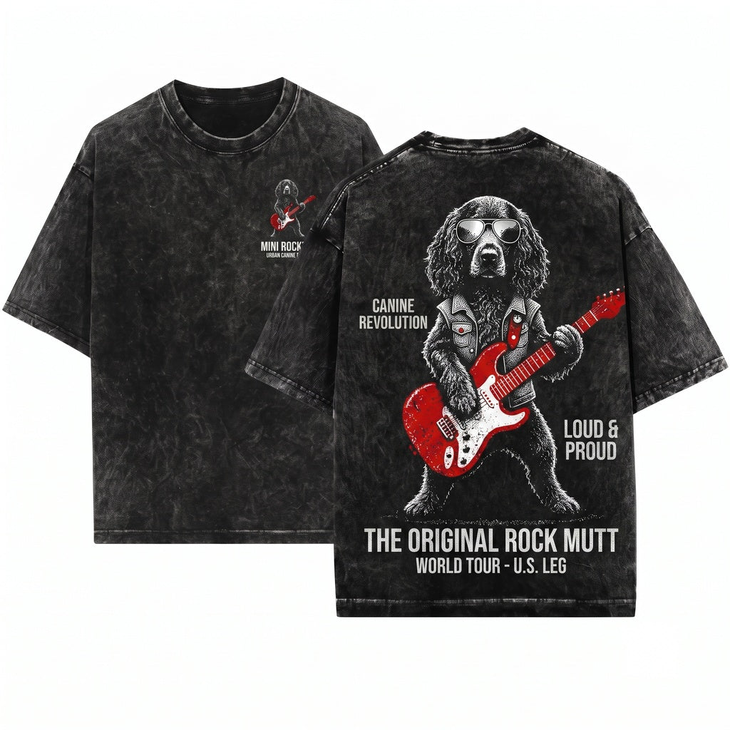 Boykin Spaniel Rocker Guitar Music Lover Pet Mom Dad Gift Funny Dog Style Unisex Wash T-Shirt