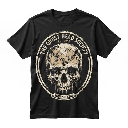 Ghost Filled Skull Bats Dripping Horror Dark Aesthetic Spooky Halloween Gift Unisex TShirt