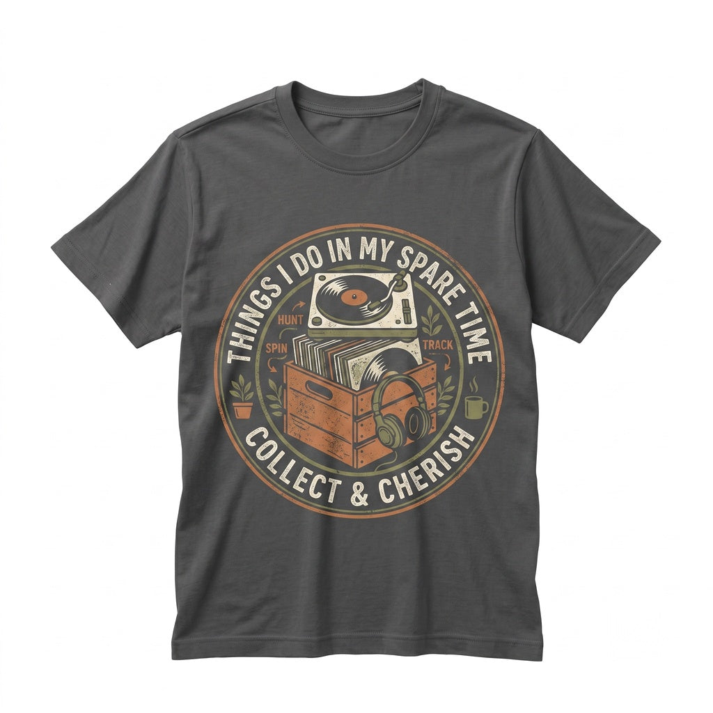 Retro Vinyl Record Turntable Graphic Audiophile Music Lover Gift Unisex TShirt