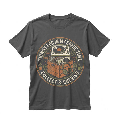 Retro Vinyl Record Turntable Graphic Audiophile Music Lover Gift Unisex TShirt