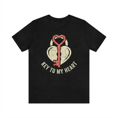 Heart Lock and Key Matching Couple Valentine Gift Apparel Unisex TShirt