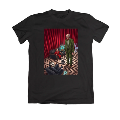 90s Retro Mystery Town Double Peaks Graphic Tee - Vintage Television Drama Inspired Black Unisex T-Shirt