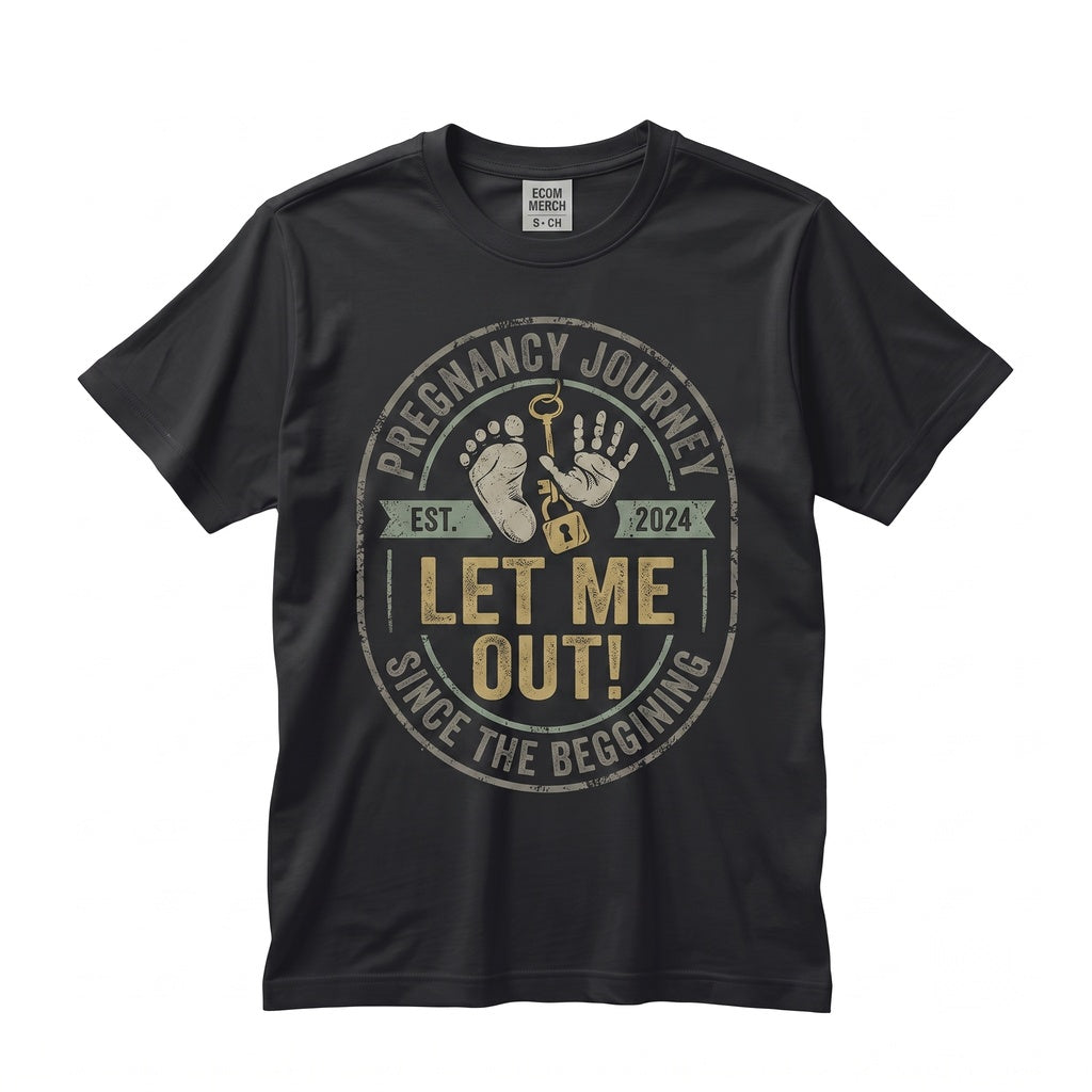 Let Me Out Halloween Pregnancy Announcement, Fall Mommy To Be Expecting Mom Gift Maternity Unisex TShirt