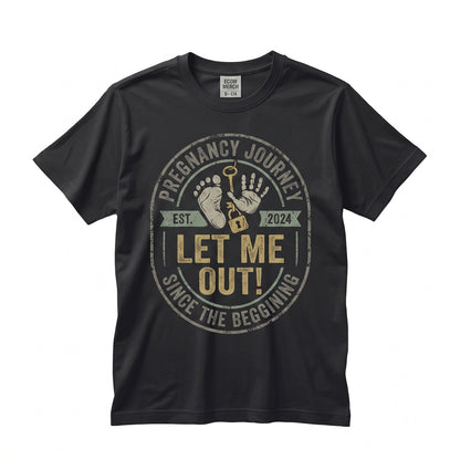 Let Me Out Halloween Pregnancy Announcement, Fall Mommy To Be Expecting Mom Gift Maternity Unisex TShirt