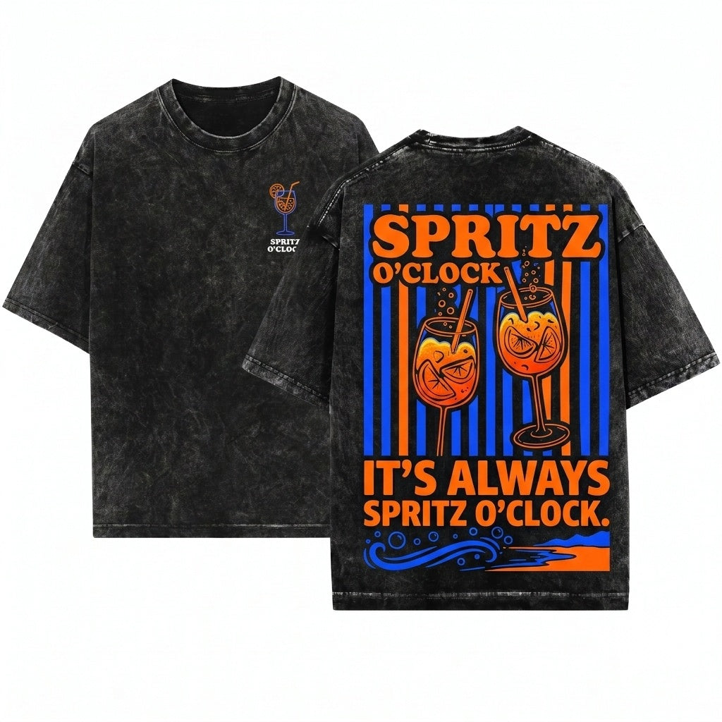 Feelin Spritzy Cocktail Club Summer Vacation Unisex Wash T-Shirt