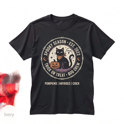 Halloween Spooky Season Pumpkin Fall Long Sleeve Gift Vibes Unisex TShirt
