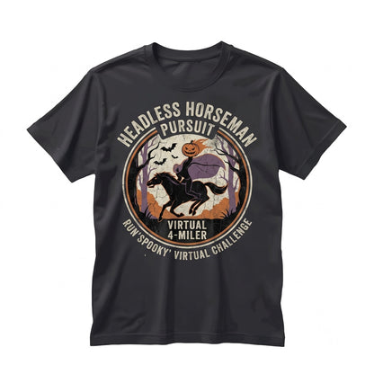 Virtual Spooktacular Challenge Halloween Dig Dash Eternal Waltz Headless Horseman Theme Park Running Matching Unisex TShirt