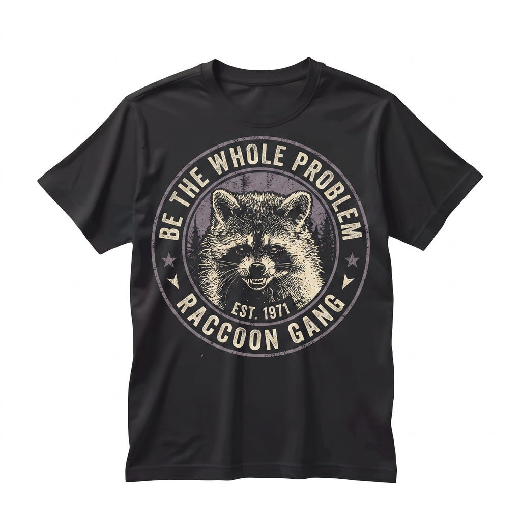 Dont Be Part Of The Problem Raccoon Retro Japanese Graphic Unisex TShirt