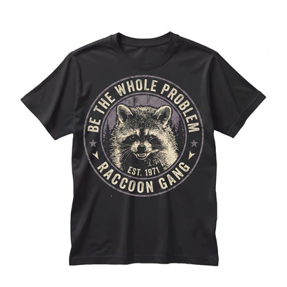 Dont Be Part Of The Problem Raccoon Retro Japanese Graphic Unisex TShirt