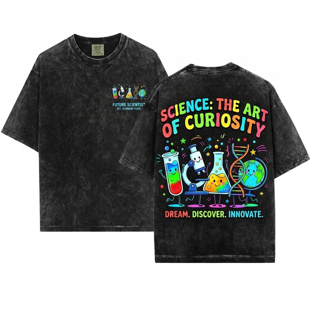 Cute Science Supplies Teacher STEM Biology Chemistry Back To School Gift Unisex Wash T-Shirt