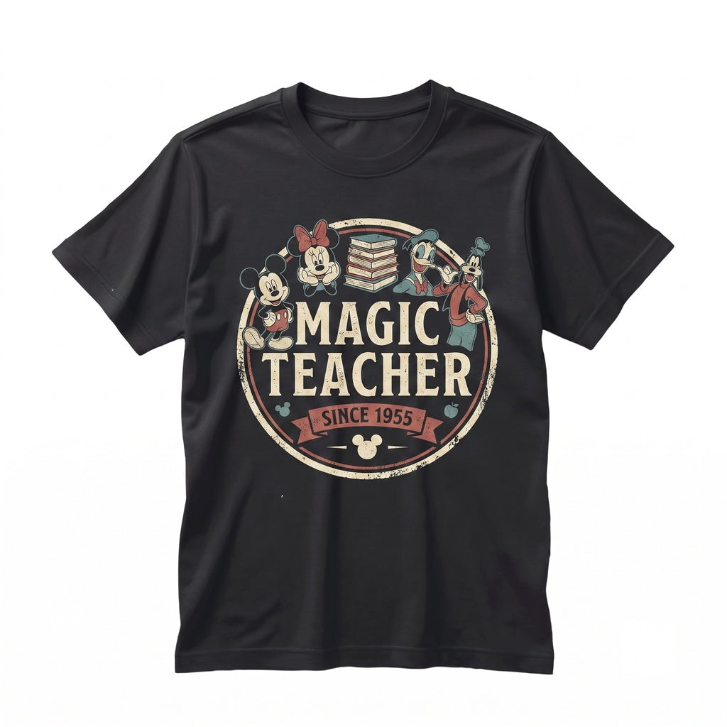 Magical Castle Mouse Friends Teacher Quotes Life Sublimation Graphic Unisex TShirt