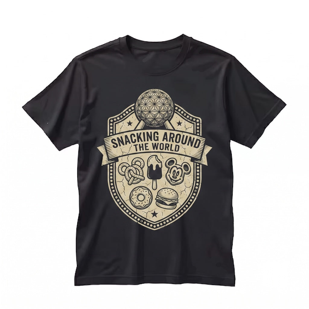 Snacking Around The World Showcase Food Drink Festival Traveler Vacation Theme Park Trip Graphic Unisex TShirt