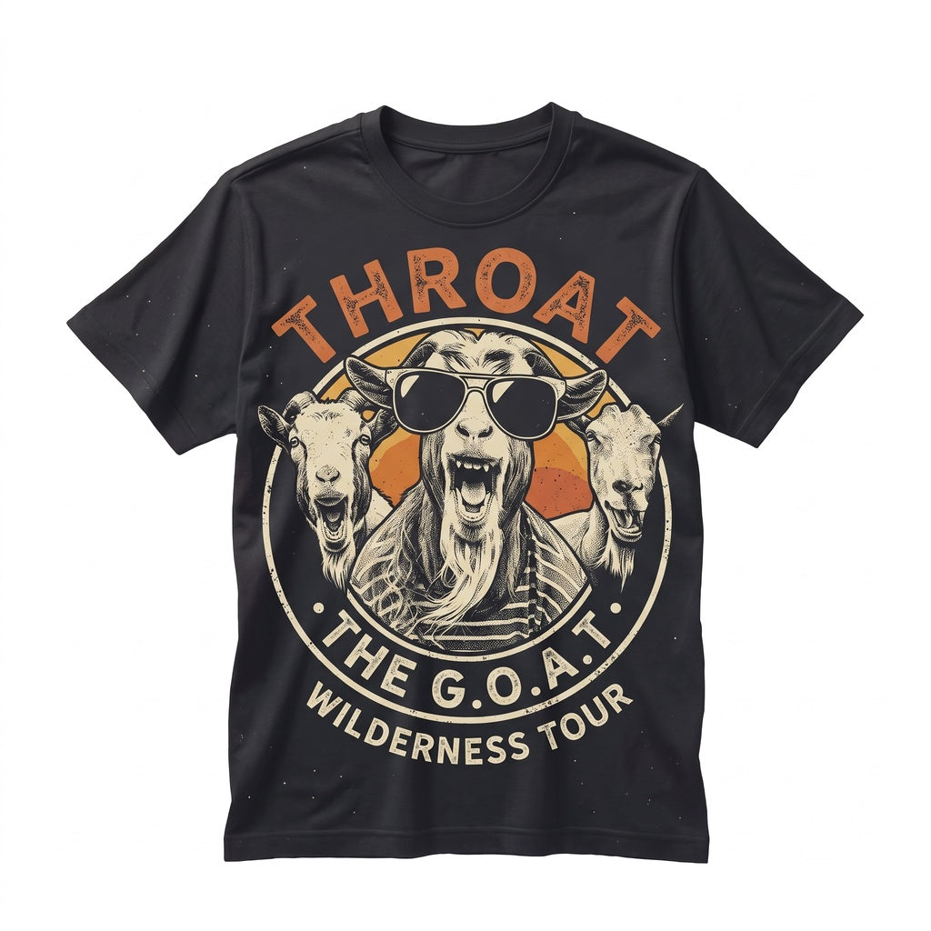 Funny Throat Goat Animal Pun Graphic Zoo Visit Apparel Unisex TShirt
