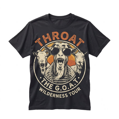 Funny Throat Goat Animal Pun Graphic Zoo Visit Apparel Unisex TShirt