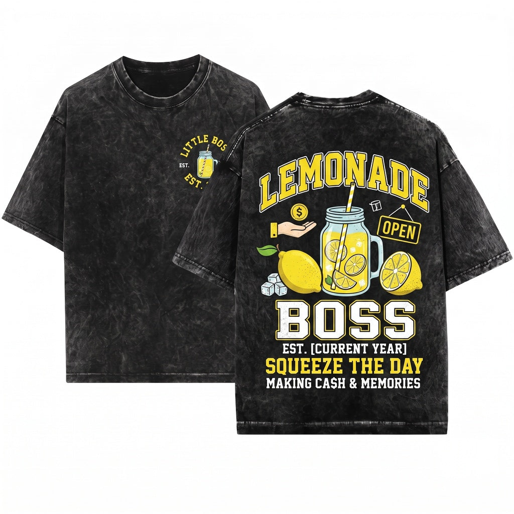 Lemonade Stand Boss Kids Entrepreneur Lemons Hustle Apparel Boys Girls Teens Clothing Ice Juice Crew Owned Business Gift Unisex