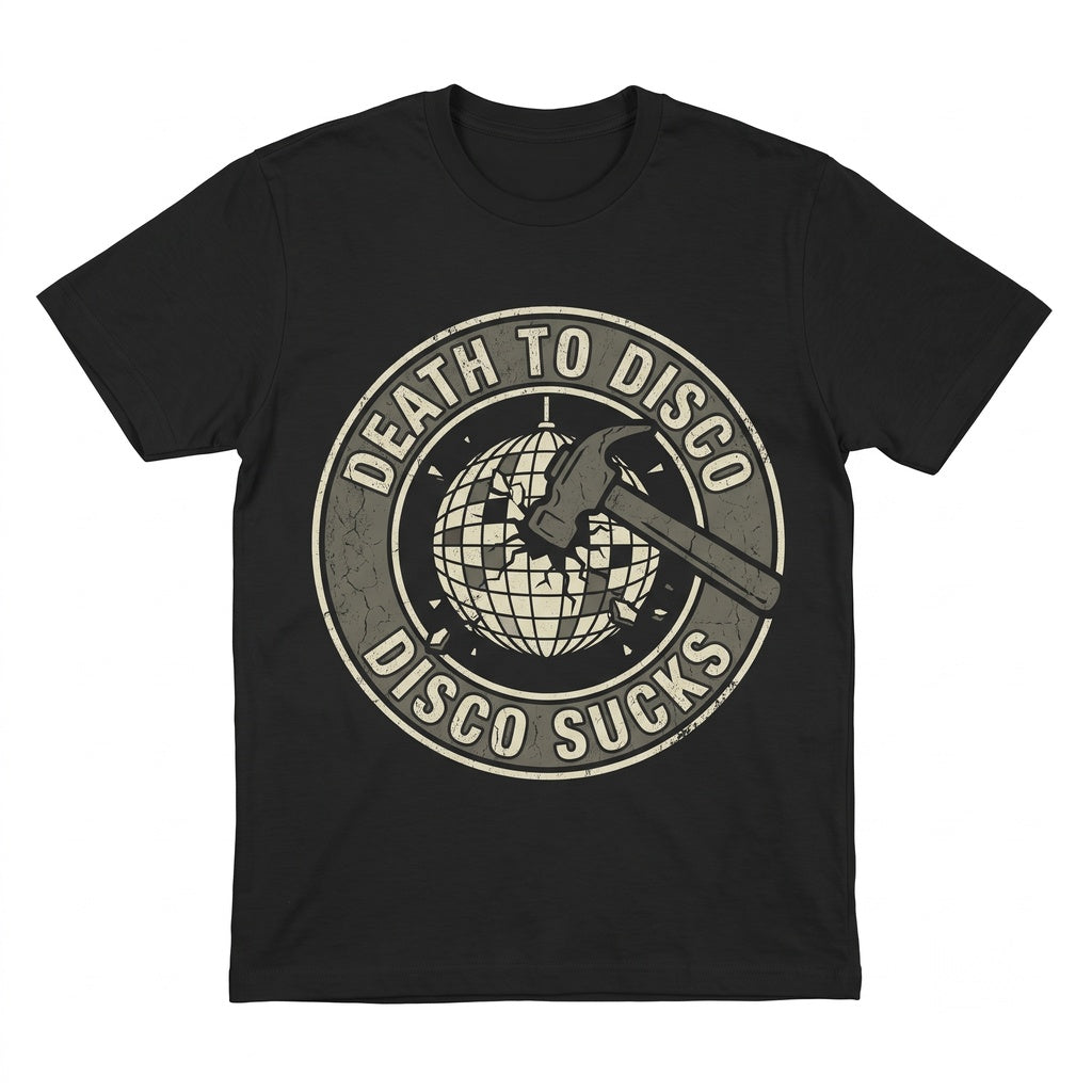 Disco Sucks Vintage 1970s Retro Rock Music Graphic Demolition Fan Unisex TShirt