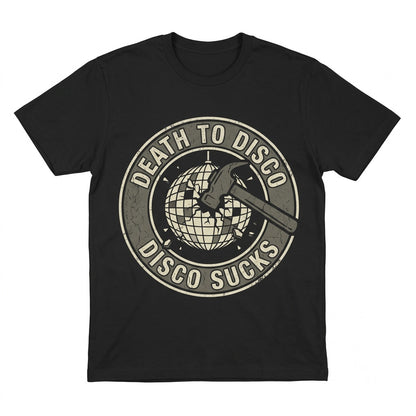 Disco Sucks Vintage 1970s Retro Rock Music Graphic Demolition Fan Unisex TShirt