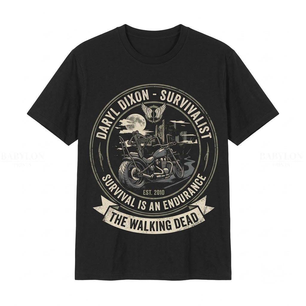 Vintage Daryl Dixon Crossbow Zombie Apocalypse Norman Reedus Graphic Apparel Unisex TShirt