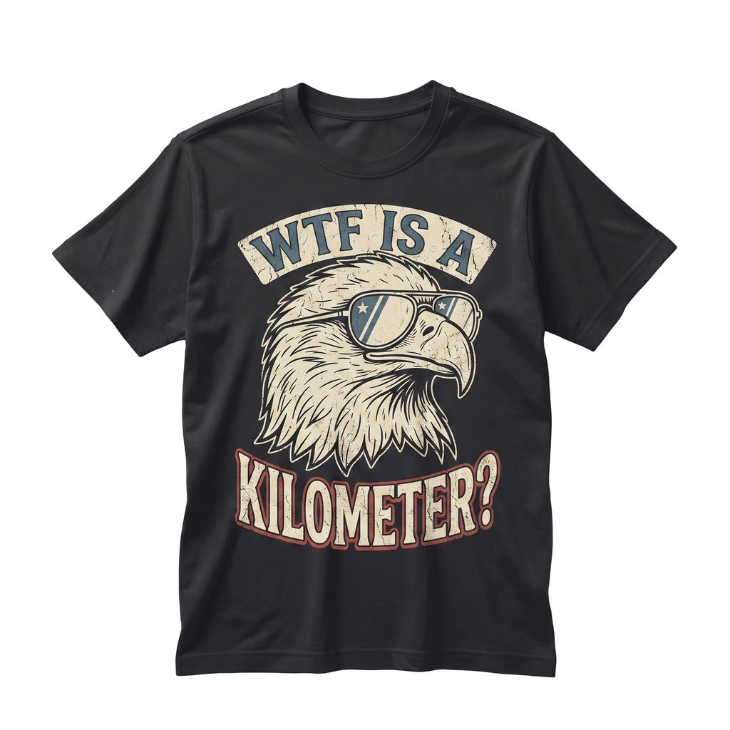 WTF Is A Kilometer Funny 4th Of July Memorial Day Patriotic Independence American Gift Unisex TShirt