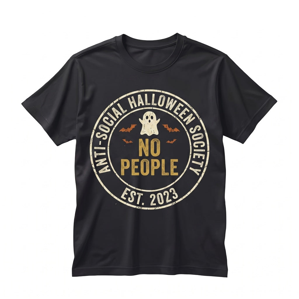 Funny Introvert Halloween No Tricks Treats Graphic Unisex TShirt