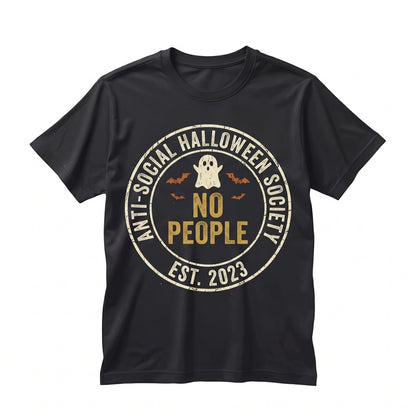 Funny Introvert Halloween No Tricks Treats Graphic Unisex TShirt