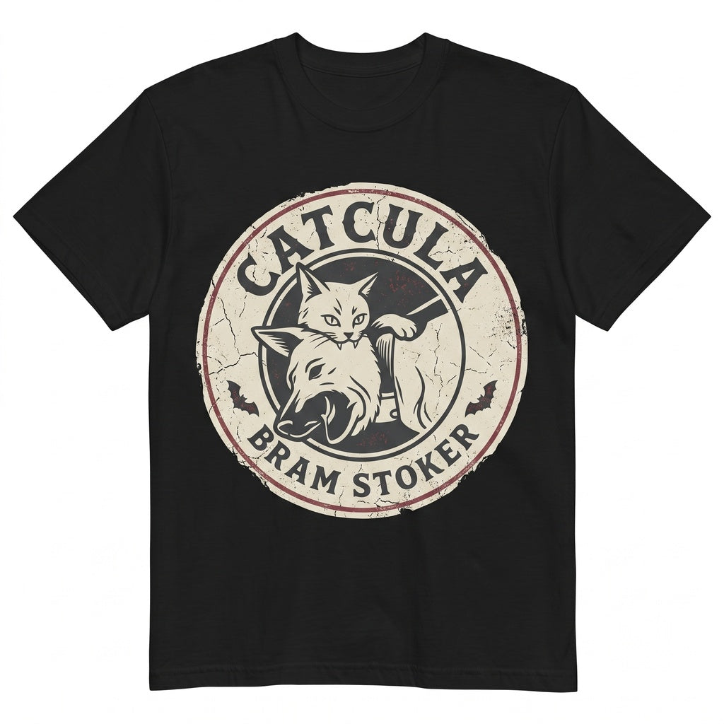 Funny Catcula Vampire Graphic Grunge Vintage 80s 90s Retro Witchy Goth Emo Punk Unisex TShirt