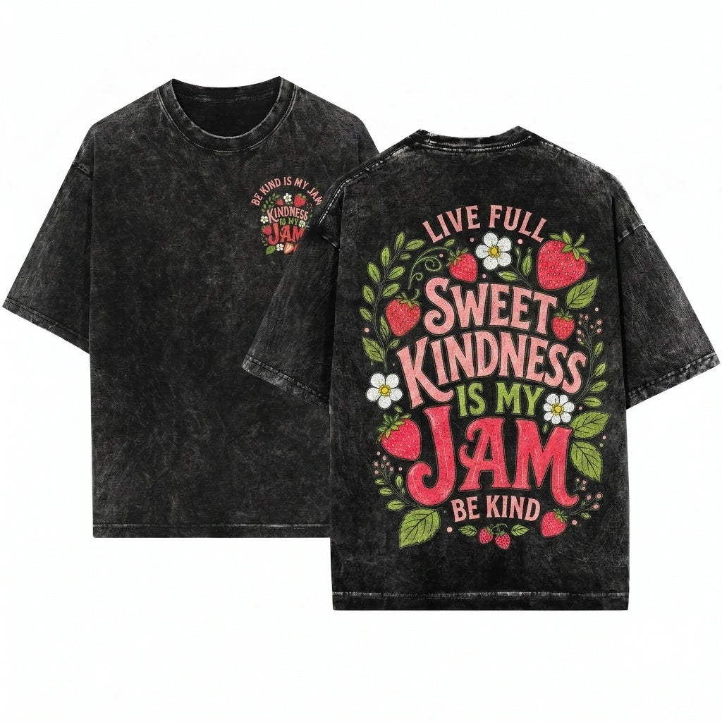 Kindness Strawberry Floral Classroom Teacher Positive Gift Unisex Wash T-Shirt