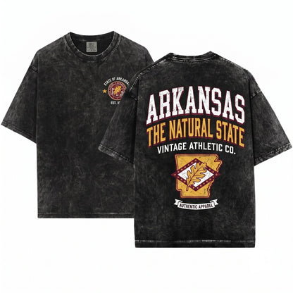 Arkansas Football Game Day College Fan Vintage Graphic Apparel Unisex Wash T-Shirt