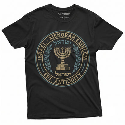 Hanukkah Menorah Festival Of Lights Israeli Jewish Holiday Patriotic Gifts Unisex TShirt