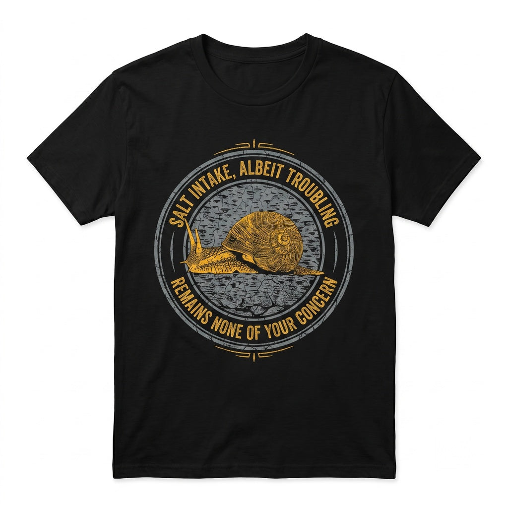 Funny Snail Salt Intake Vintage Japanese Humor Graphic Unisex TShirt