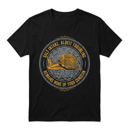 Funny Snail Salt Intake Vintage Japanese Humor Graphic Unisex TShirt