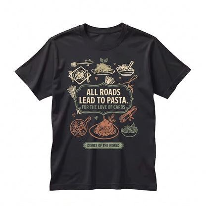 Italian Pasta Graphic Vintage Food Lover Spaghetti Novelty Apparel Unisex TShirt