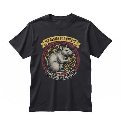My Quest For Cheese Concludes In A Tragedy Funny Vintage Japanese Graphic Novelty Tank Top Humor Rodent Unisex TShirt