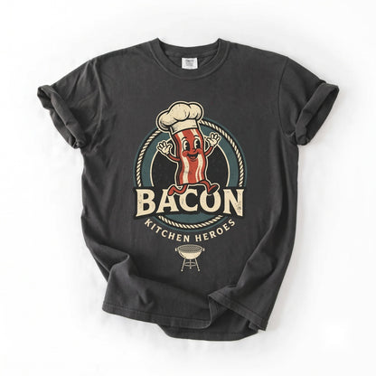 Funny Flying Steak Dive BBQ Cartoon Humor Cookout Gift for Grill Masters Unisex TShirt